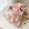粉色愛心波波球永生花束｜情人節告白生日花禮推薦