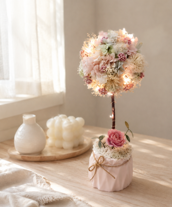 永生花樹球擺設，乾燥花圓形花藝居家裝飾