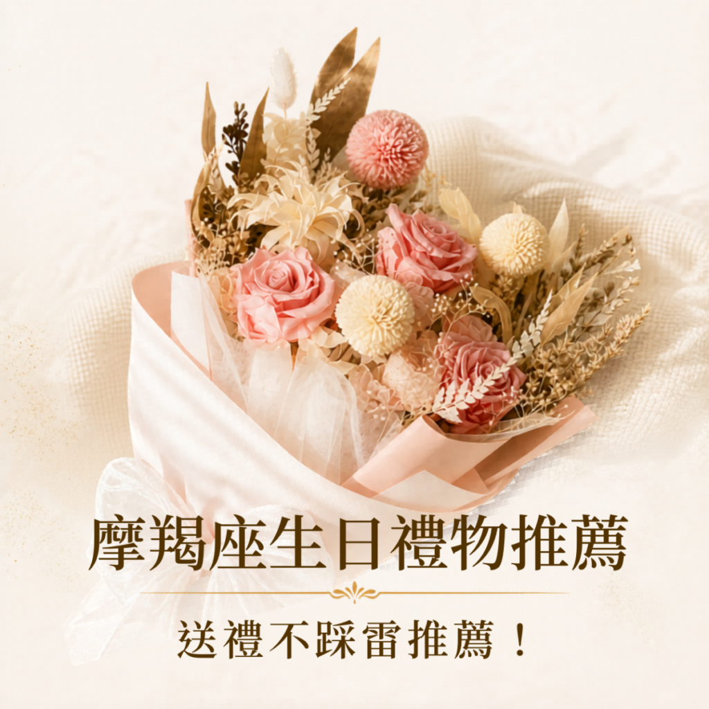 摩羯座生日禮物推薦，整理10大實用精選與永生花禮，適合務實、重視品質與紀念價值的摩羯座。